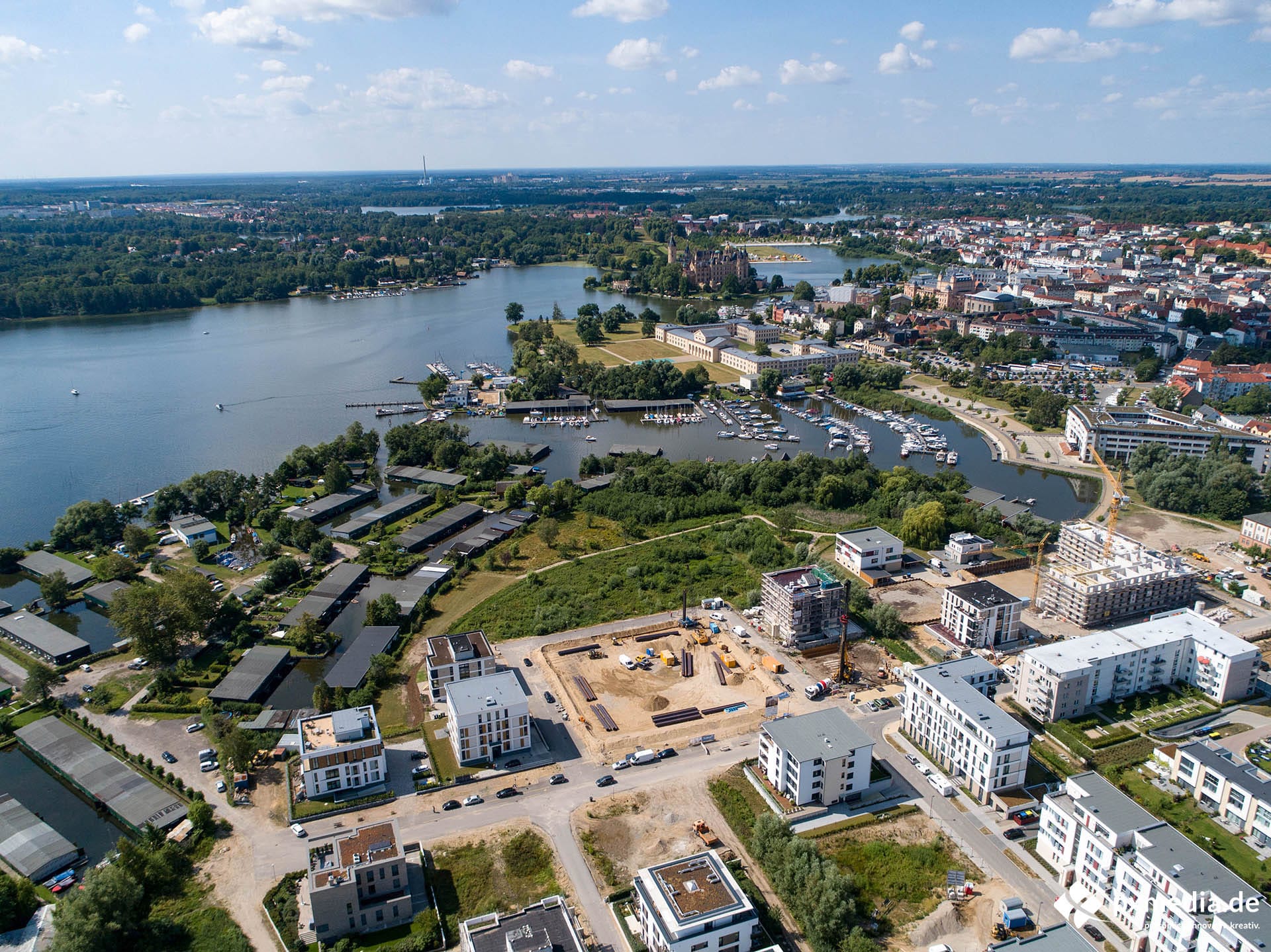 Verschiedenste Drohnen-Fotos in Schwerin — Fotografie