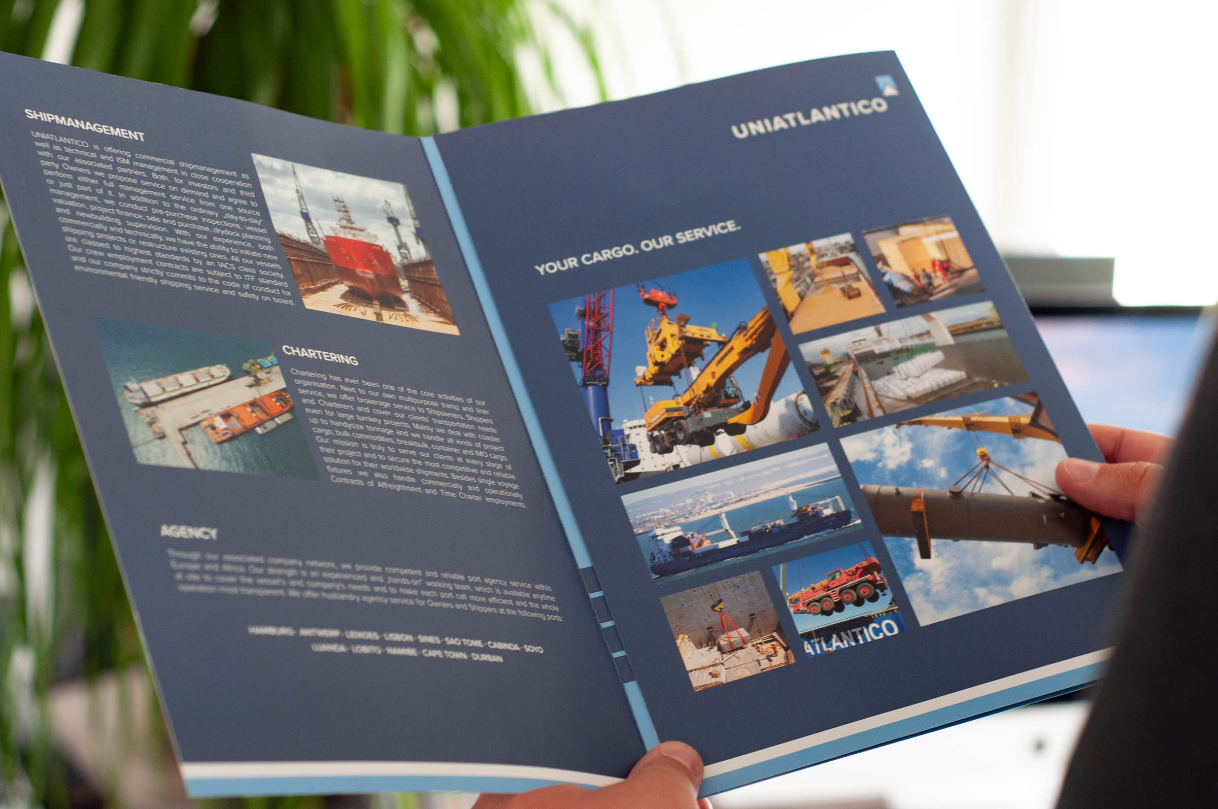 Printwerbemittel für Shipping-Spedition — Printmedien
