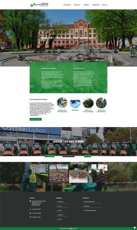 Webdesign für Rostocker Gehweg Reinigung