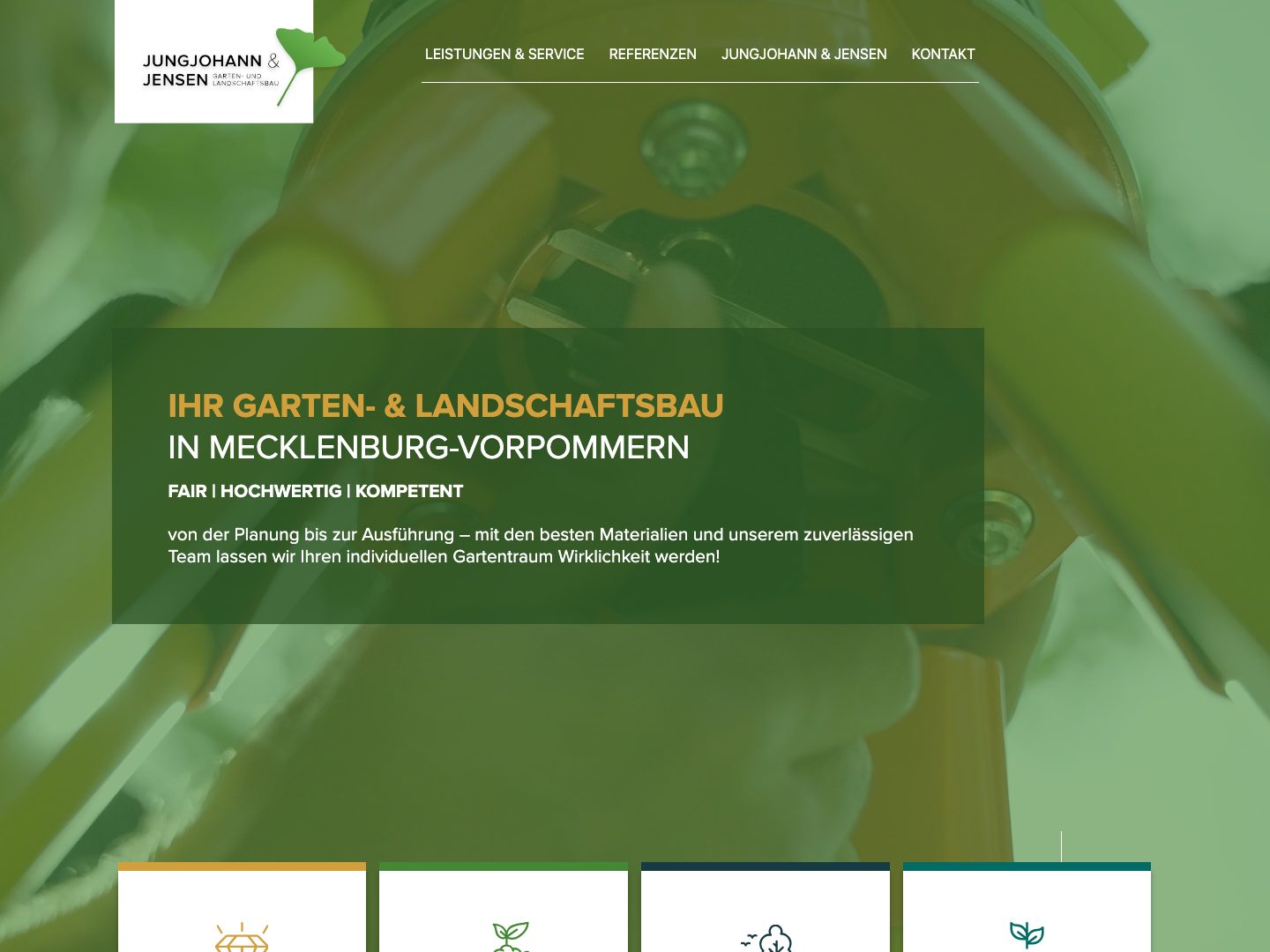Startseite von jungjohannjensen.de — Recruiting-Website für Jungjohann und Jensen