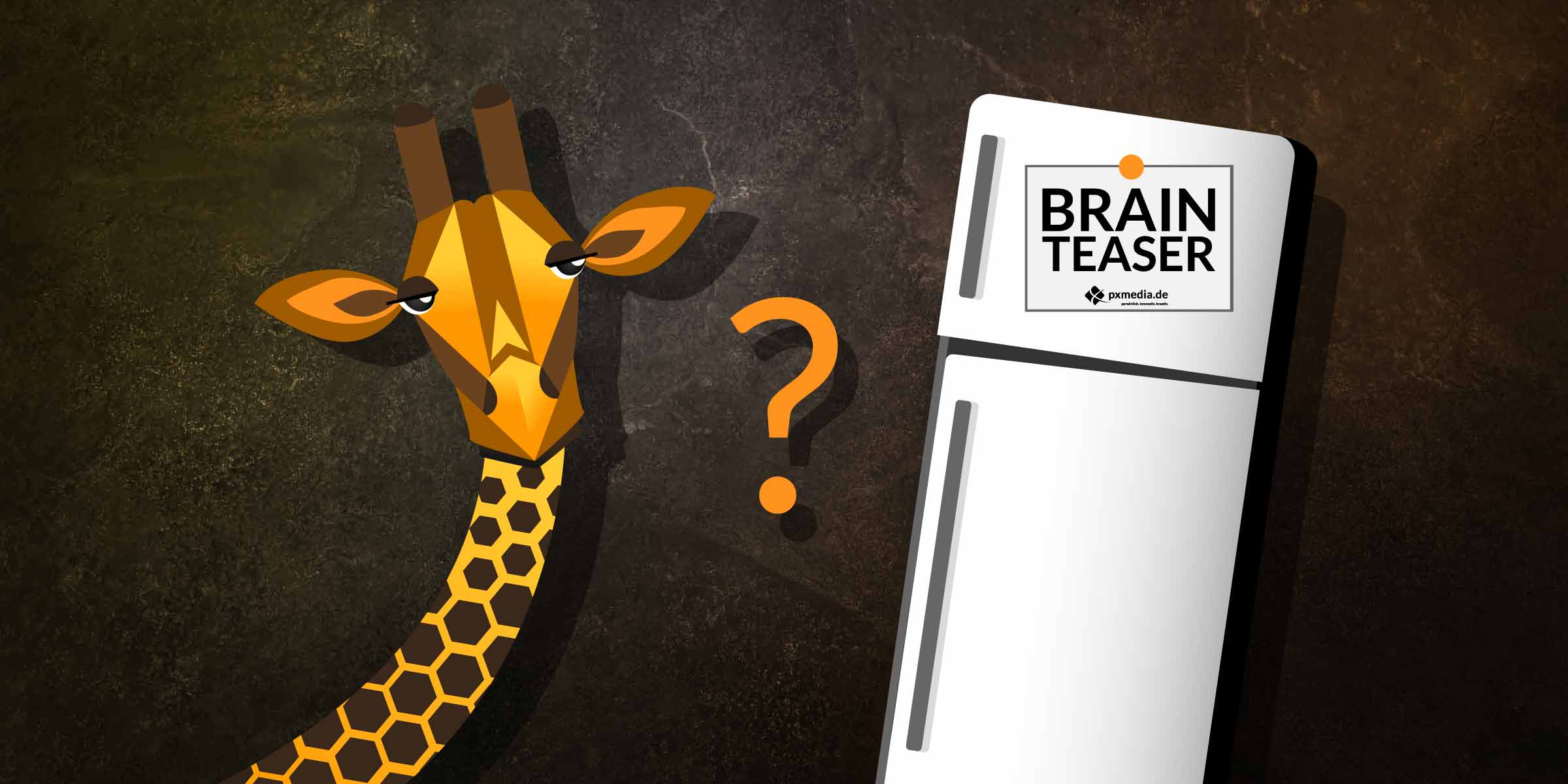 Brainteaser Vorstellungsgespräch Giraffe in Kühlschrank pxmedia